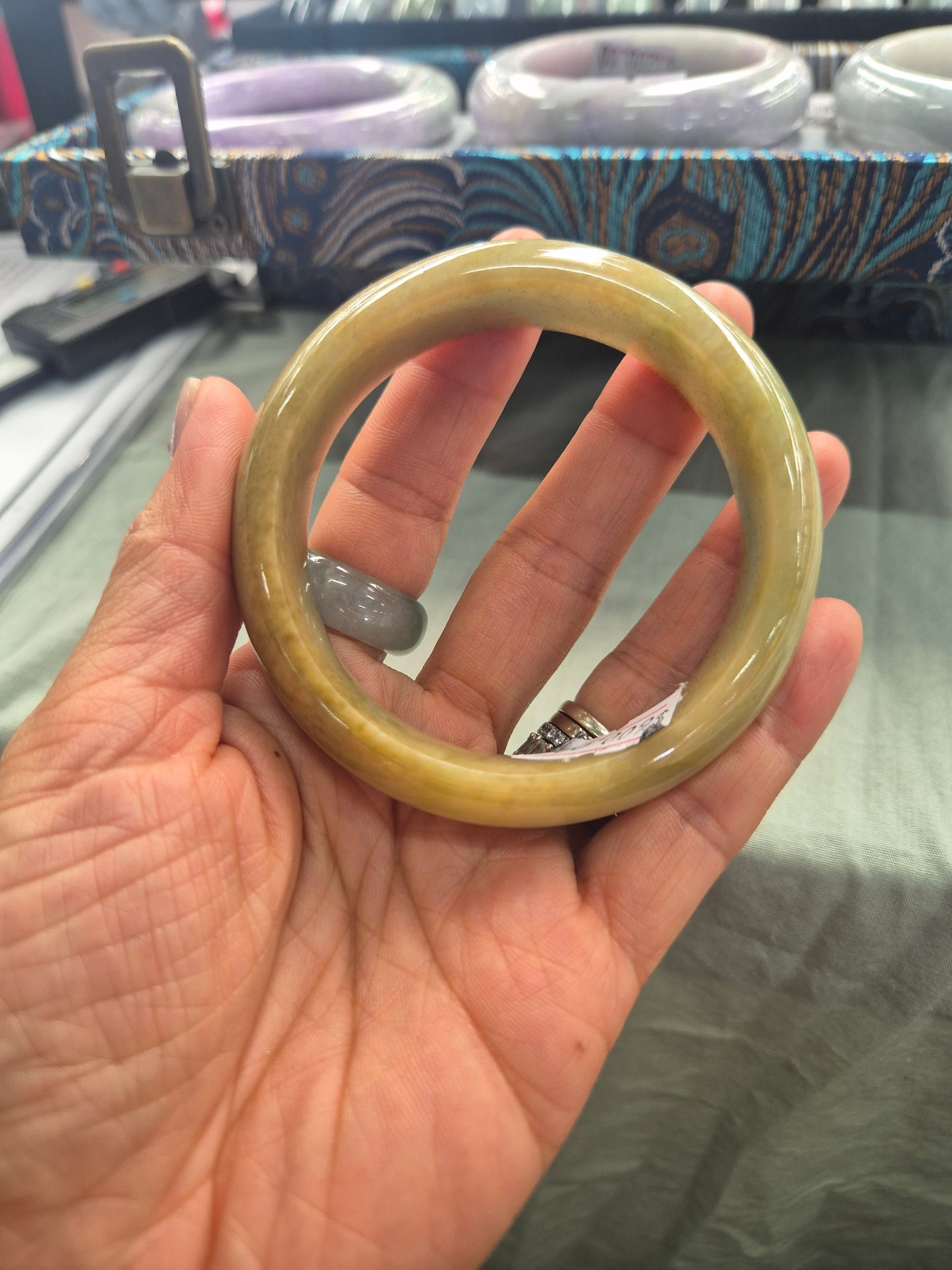 OliveOil Jadeite Jade Bangle 56mm