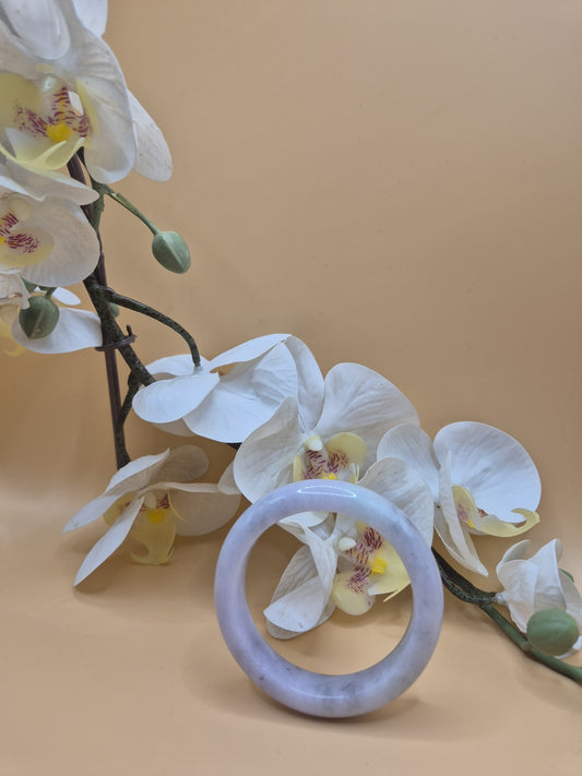 Lilac Mist Jade Bangle #096