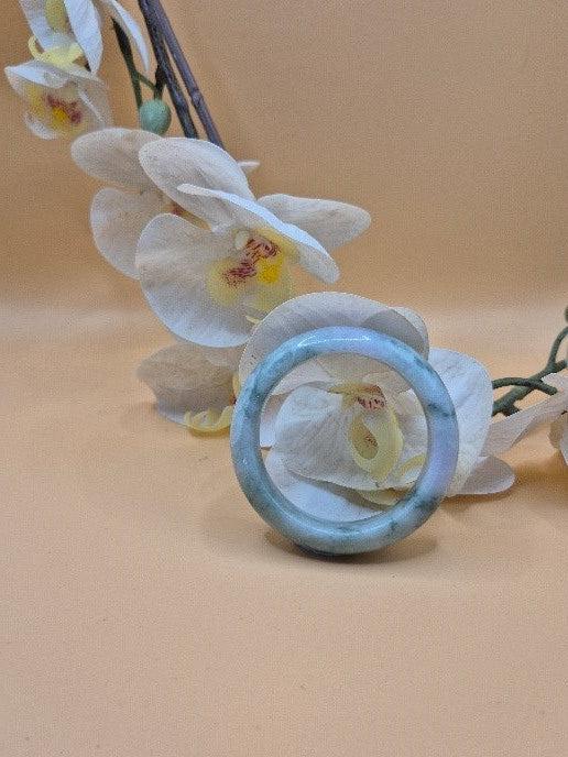 #051 - Lotus Jadeite Bangle - 52mm
