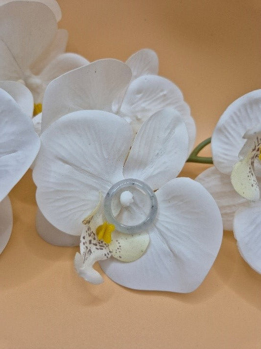 #030 - Chicken Bone Black Jadeite Ring