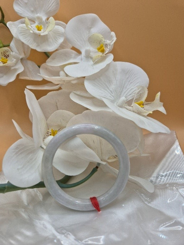 Lunar Veil Jadeite Bangle (56mm)