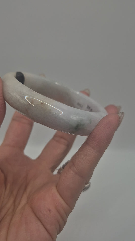 “Sunrise Blossom” Burmese Jadeite Bangle 58mm