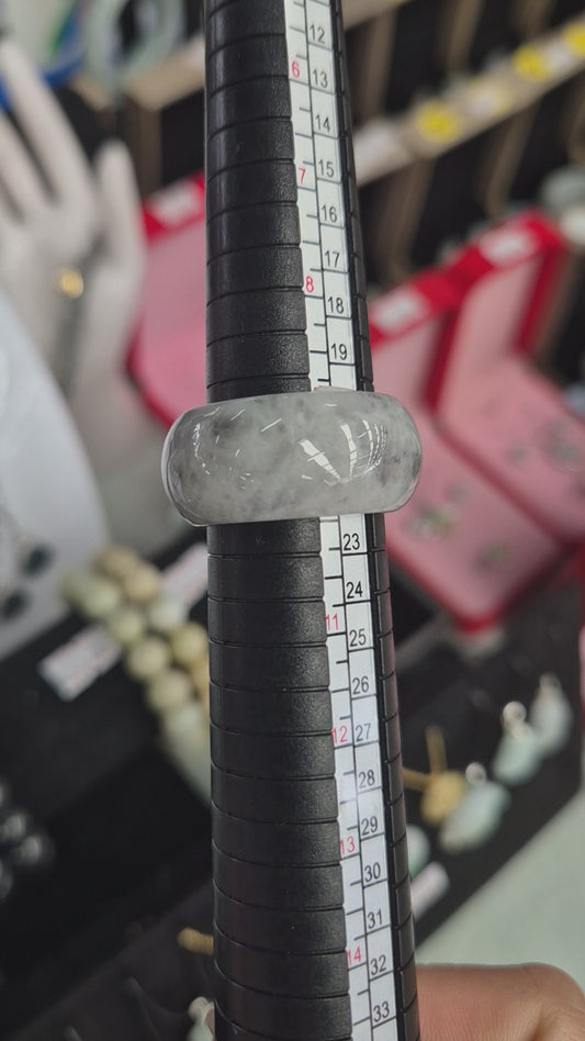 Chicken BoneBlack Jadeite Ring