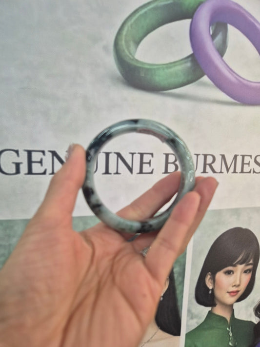 Ocean Ink Jadeite Bangle 58mm