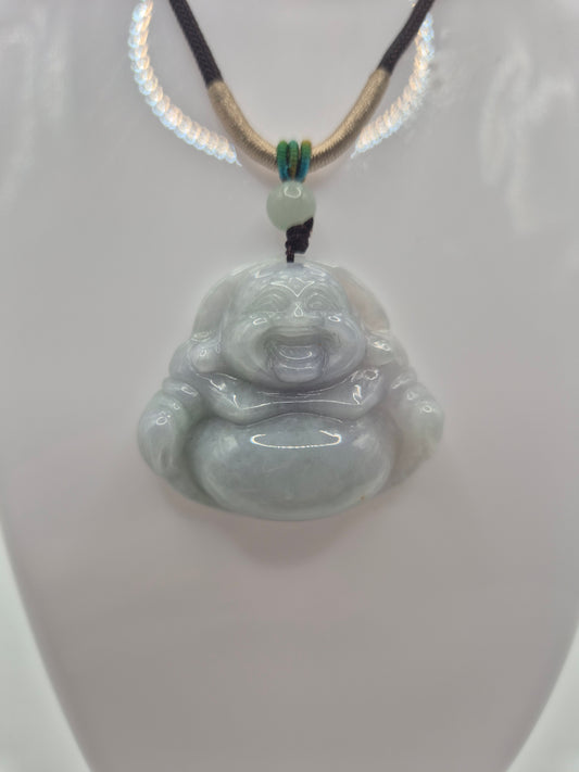 Imperial Serenity Large Jadeite “Happy Buddha” Pendant