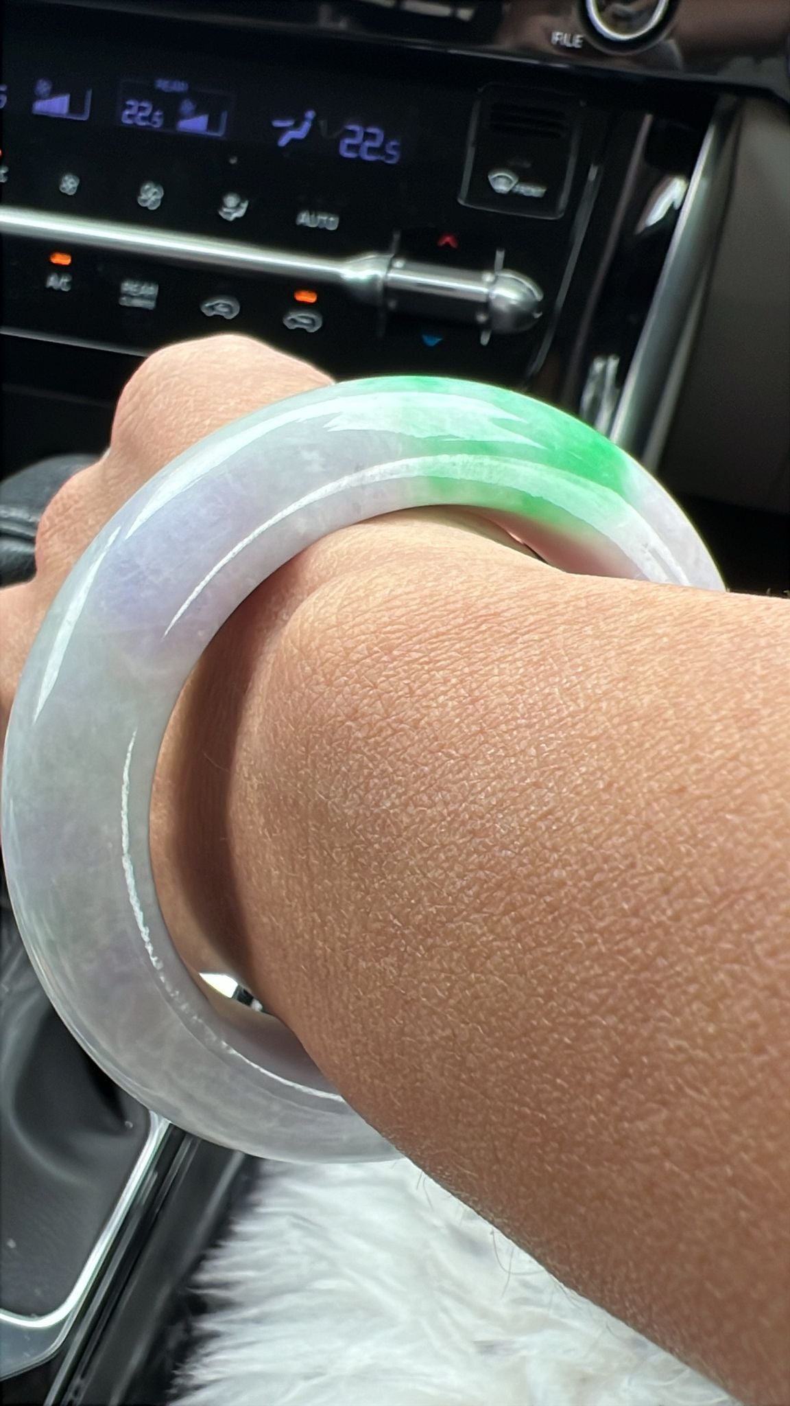 Spring Blossom Jade Bangle 53mm