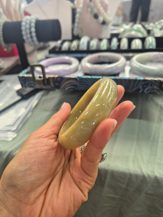 OliveOil Jadeite Jade Bangle 56mm