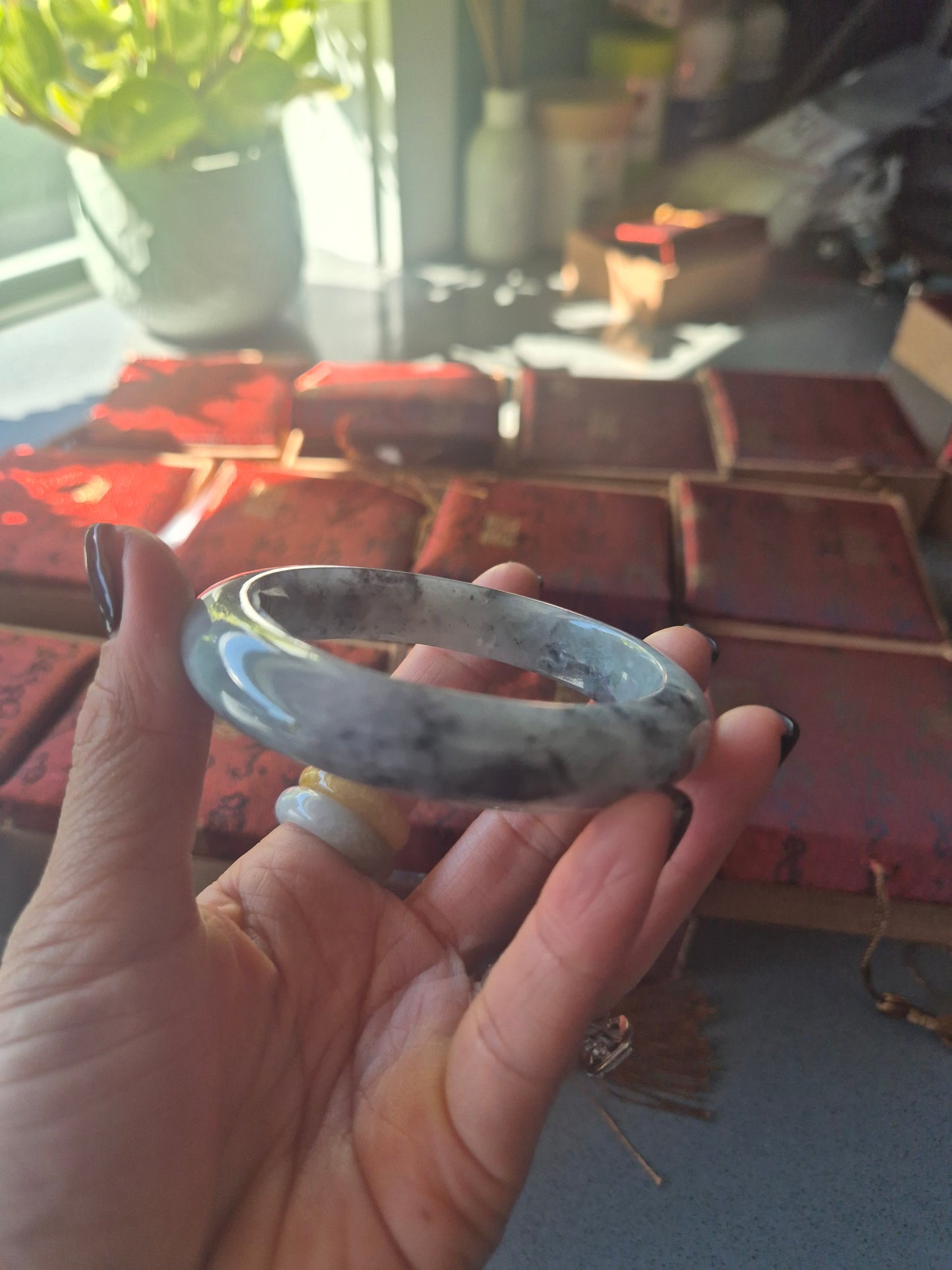 Storm Cloud JADE bangle 58mm