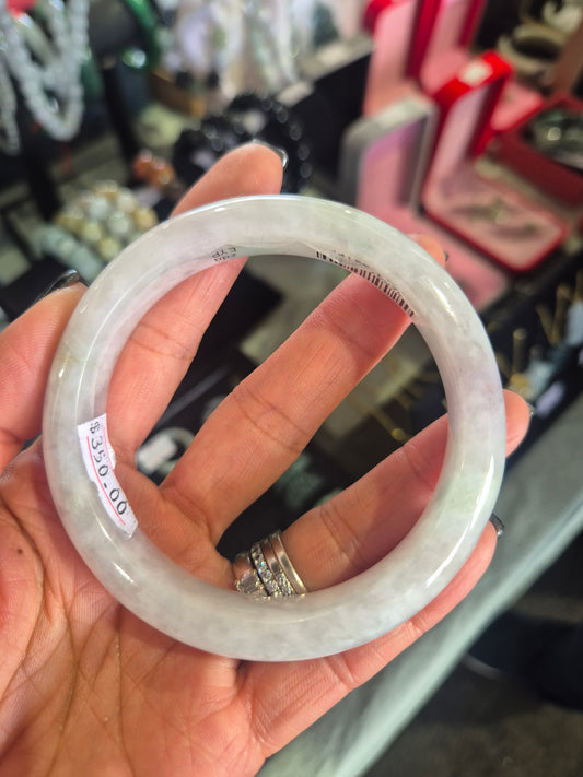 Moonveil Whisper Jadeite Bangle 59mm