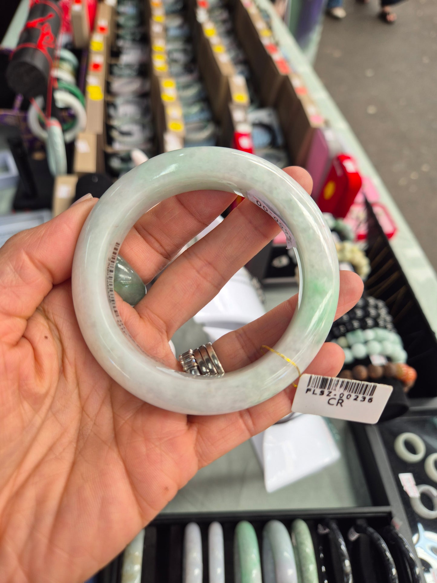 Spring Garden Jadeite Bangle 55mm