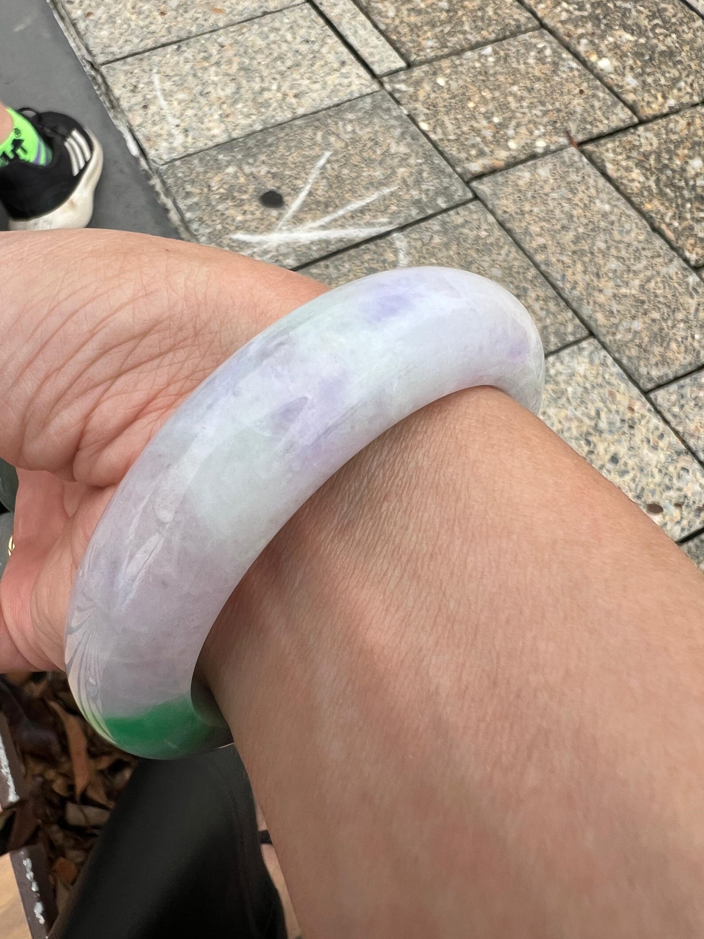 Spring Blossom Jade Bangle 53mm