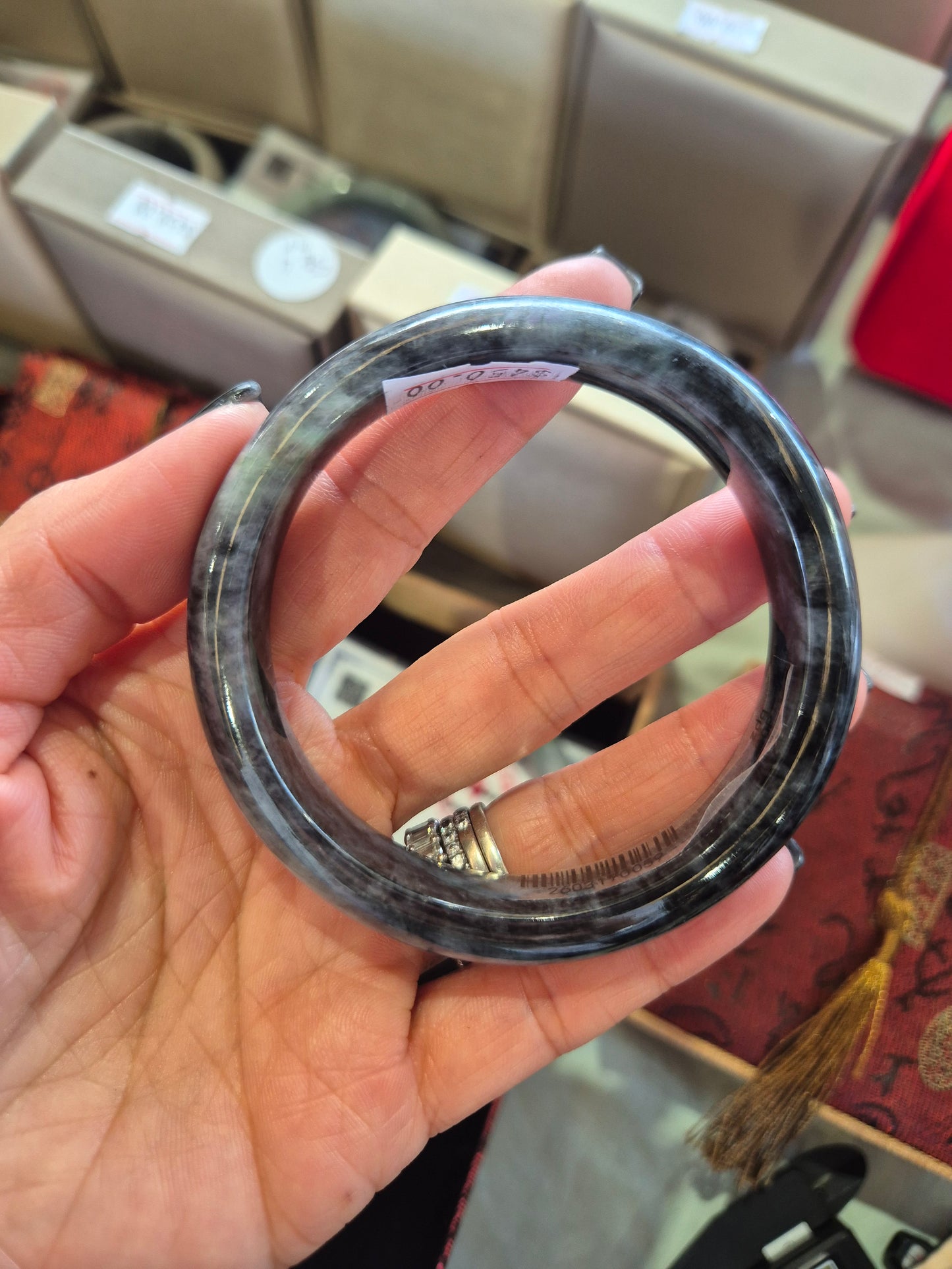 Black Jadeite Bangle 58mm