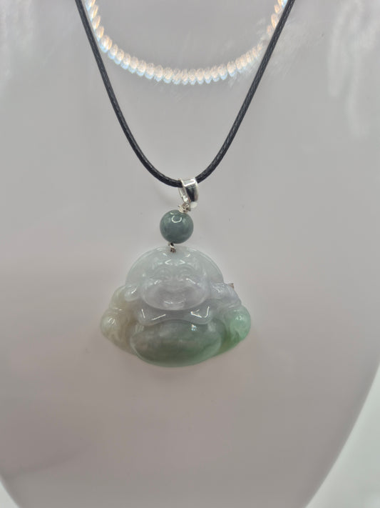 Jadiete Jade Happy Buddha Pendant