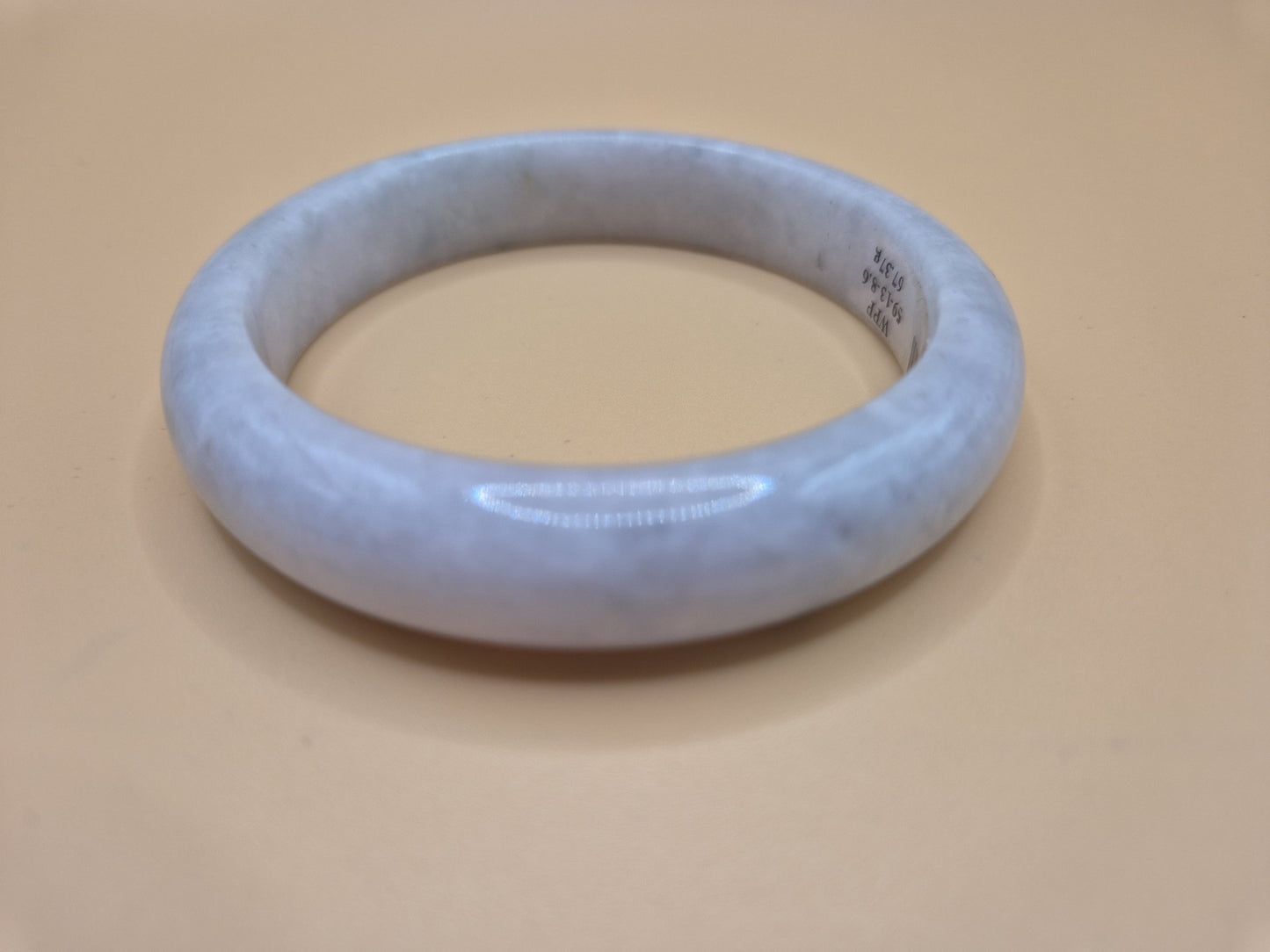 #096 - Lilac Mist Jade Bangle -  59mm