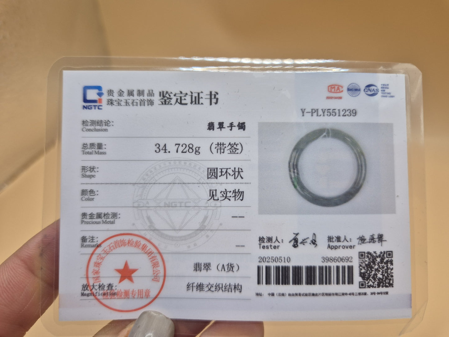 #094 - Stormpetal Jade Bangle - 49mm