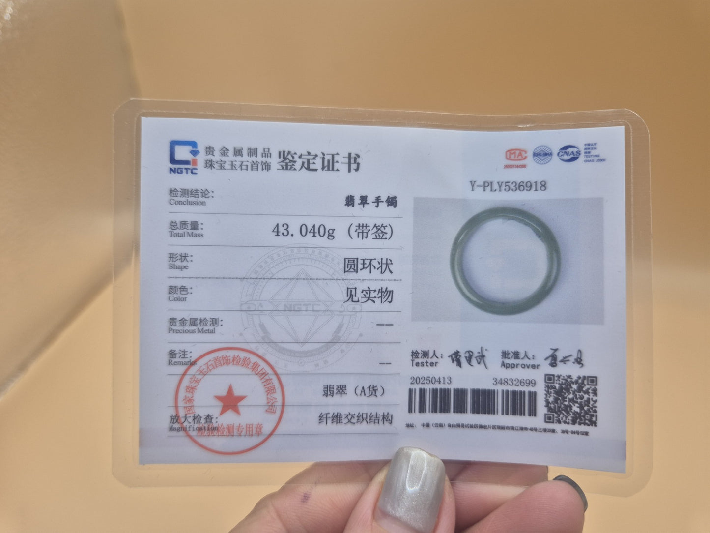 #68 - Celestial Jade Bangle - 51mm